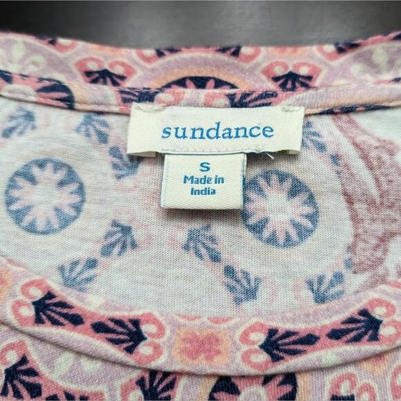 Sundance Embroidered Floral Celebration Tee Size Small - Picture 3 of 5